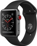 Apple Watch Series 3 38mm Space Grey Aluminium Case with Black Sport Band mobile phone